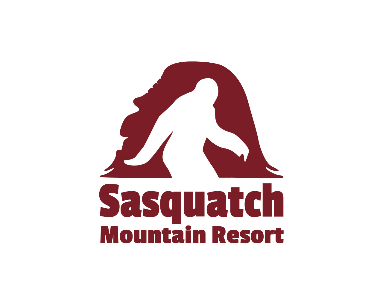 Sasquatch Mountain Resort logo design